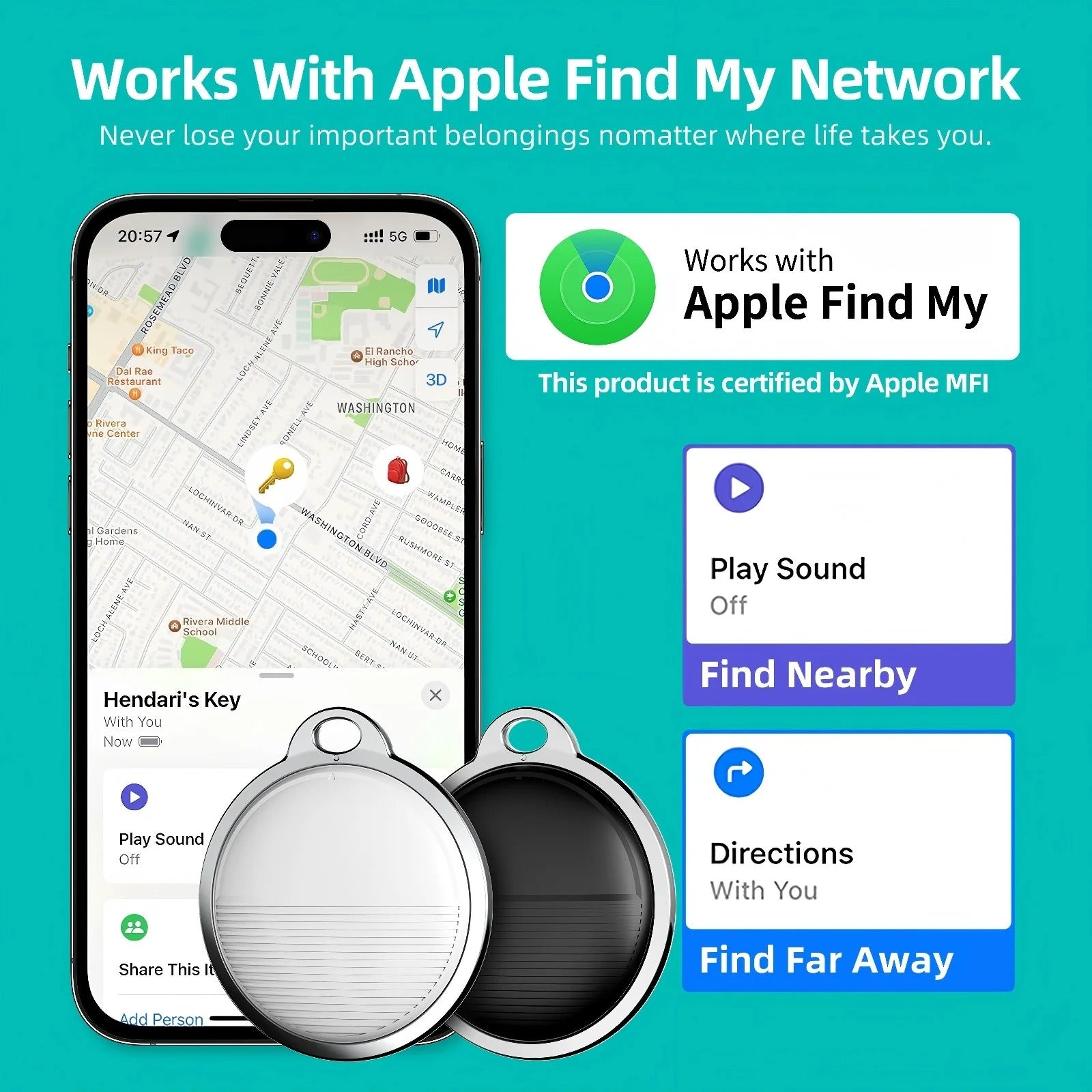 Mini GPS para mascotas (Compatible solo con iOS)